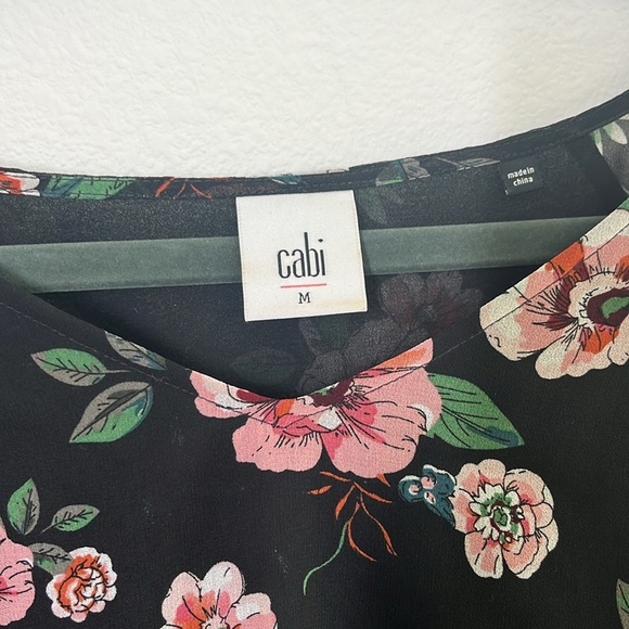 Cabi Sheer Black Floral Blouse | Size M | Dark Romantic Vibes - Picture 3 of 7